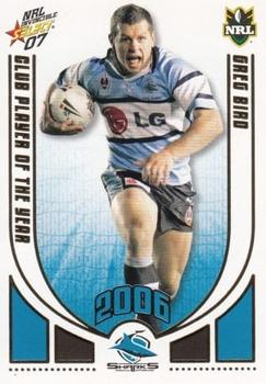 2007 Select NRL Invincible - Club Player Of The Year #CP4 Greg Bird Front